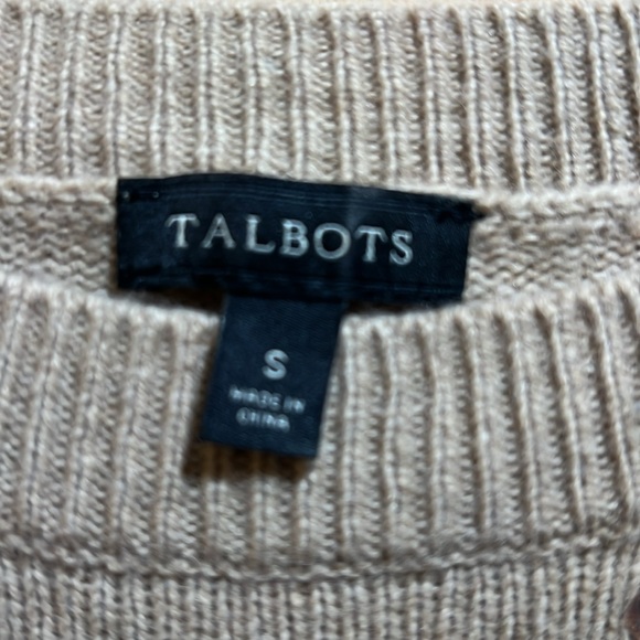 Talbots Beige Embellished Sweater size small V - Picture 5 of 10